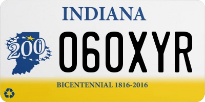 IN license plate 060XYR