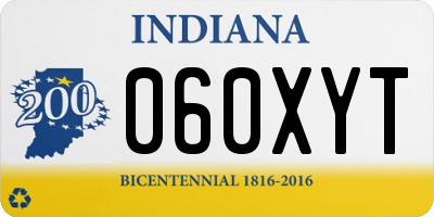 IN license plate 060XYT