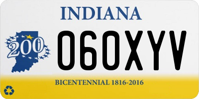 IN license plate 060XYV