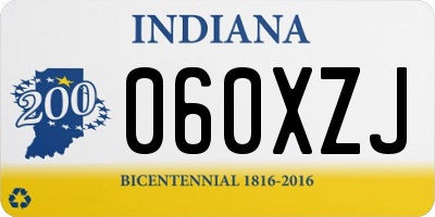 IN license plate 060XZJ