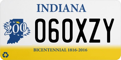 IN license plate 060XZY