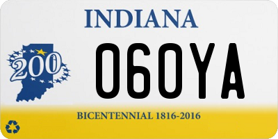 IN license plate 060YA