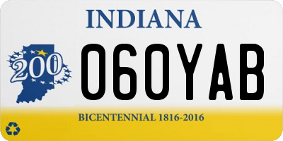 IN license plate 060YAB