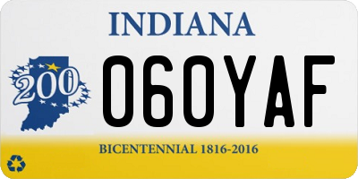 IN license plate 060YAF