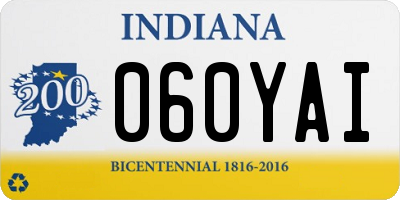 IN license plate 060YAI