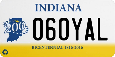 IN license plate 060YAL