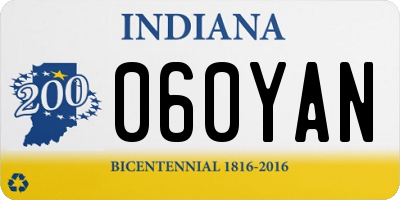 IN license plate 060YAN
