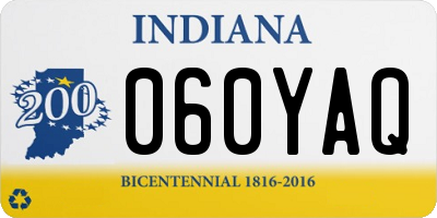 IN license plate 060YAQ