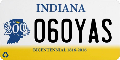 IN license plate 060YAS