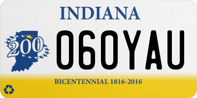 IN license plate 060YAU