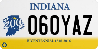 IN license plate 060YAZ