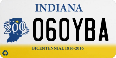 IN license plate 060YBA