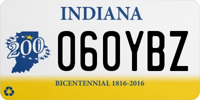IN license plate 060YBZ