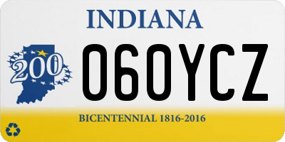 IN license plate 060YCZ