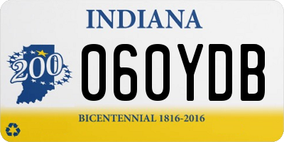 IN license plate 060YDB