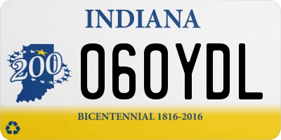 IN license plate 060YDL