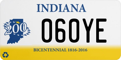 IN license plate 060YE