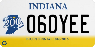 IN license plate 060YEE