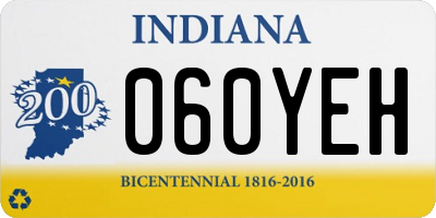 IN license plate 060YEH