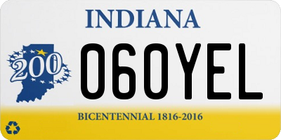 IN license plate 060YEL