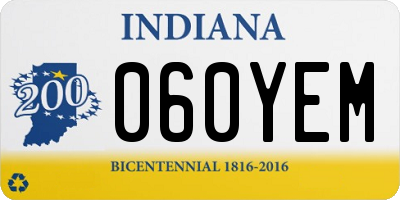 IN license plate 060YEM