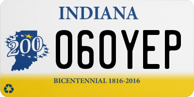 IN license plate 060YEP