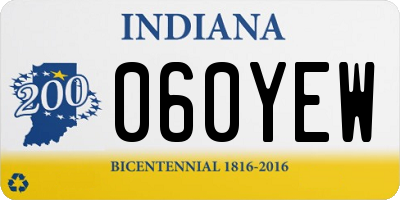 IN license plate 060YEW