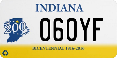 IN license plate 060YF