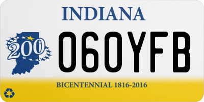 IN license plate 060YFB