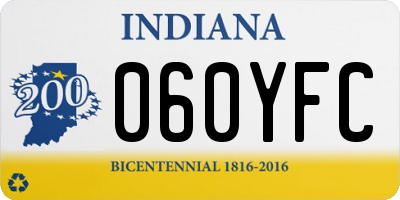 IN license plate 060YFC