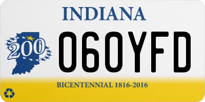 IN license plate 060YFD