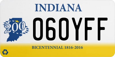 IN license plate 060YFF