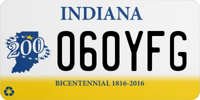 IN license plate 060YFG