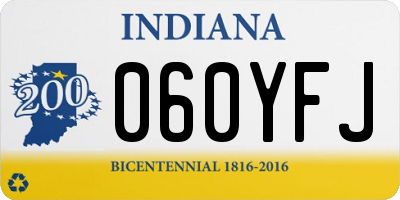 IN license plate 060YFJ