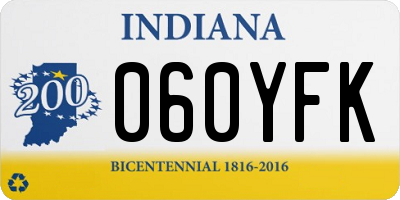 IN license plate 060YFK