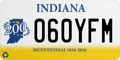 IN license plate 060YFM