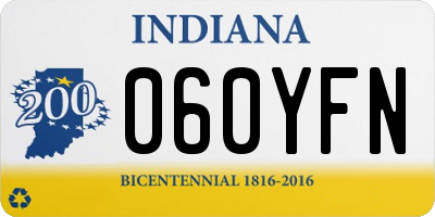 IN license plate 060YFN