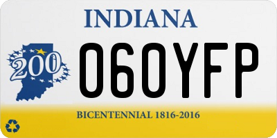 IN license plate 060YFP