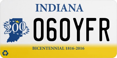IN license plate 060YFR