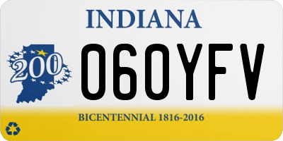 IN license plate 060YFV