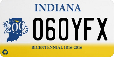 IN license plate 060YFX