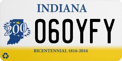IN license plate 060YFY