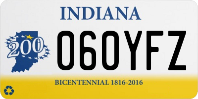 IN license plate 060YFZ