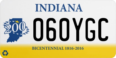 IN license plate 060YGC