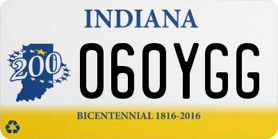 IN license plate 060YGG