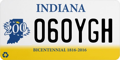 IN license plate 060YGH