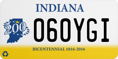 IN license plate 060YGI