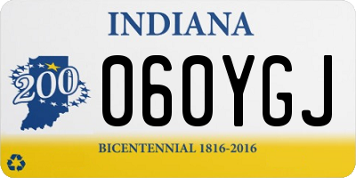 IN license plate 060YGJ