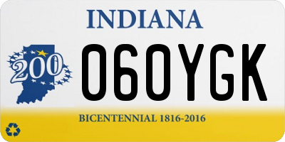IN license plate 060YGK