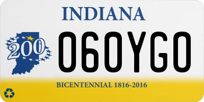 IN license plate 060YGO